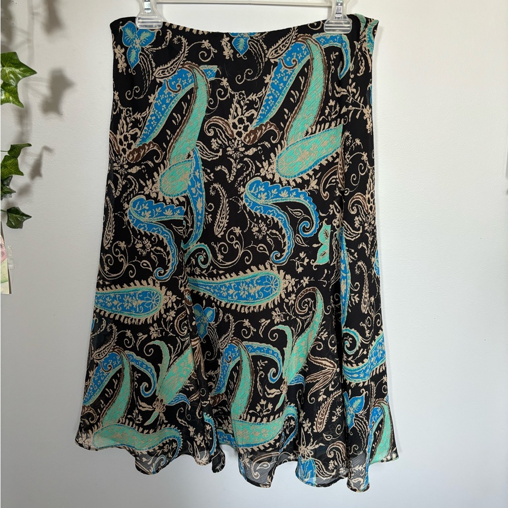 East 5th Blue A-Line Ruffled Resort Skirt